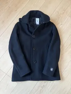 【美品】オーシバルピーコート ウールメ ルトンシングルフード 2way