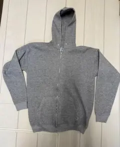 【ヴィンテージ】DISCUS 霜降りグレー 古着アルミジップパーカー M