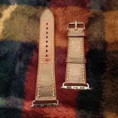 【栃木レザー】Apple Watch 本革バンド 42mm レッドブラウン