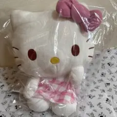ハローキティ ぬいぐるみ ピンクチェック