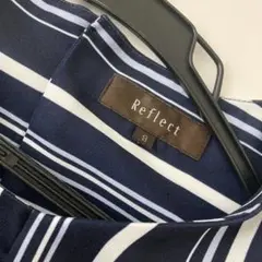 Reflect 長袖シャツ ネイビー・ホワイトストライプ サイズ9