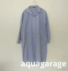 aquagarage 羽織り ロング丈 シャツ ブラウス ストライプのサムネイル