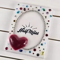 【103】訳あり品 B8 トレカケース レジン デコ バレンタイン ホワイト