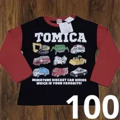 【新品】トミカ 長袖カットソー 100cm ブラック/黒