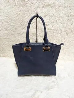 美品　GUSCIO　グッシオ ハンドバック　ネイビー　シンプル　レディース