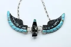 未使用　ナバホ　Ben Livingston　ターコイズ　イーグル　ネックレス