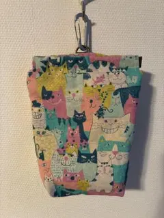 猫柄トイレ袋・消臭ポーチ　中型犬〜大型犬用のサムネイル