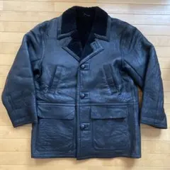 本革レザージャケット ブラック　裏ボア　38