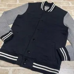 大人気✨レイジブルー　RAGEBLUE 　スタジャン　ブルゾン　黒×グレー　M