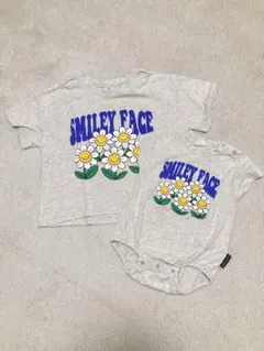 SMILEY FACE ロンパース Tシャツ 兄弟お揃い　セット　120 80