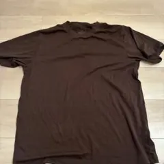 紳士天竺編みクルーネック半袖Tシャツ／無印良品／ブラウン／L