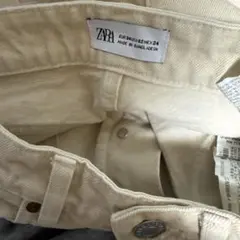 ZARA ストレートデニム クリーム色 34