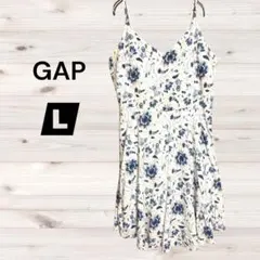 カワイイ♡GAP 花柄☘ノースリーブワンピース Lサイズ
