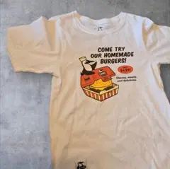 チャムス　ハンバーガー　キッズTシャツ XL 130～145　ホワイト