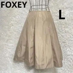 t/ FOXEY オーガンジー フリル ティアードスカート 38 アイボリー 