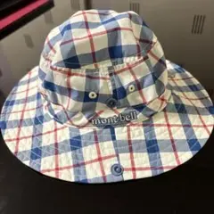 mont-bell モンベル チェック柄 バケットハット アウトドア 子供用