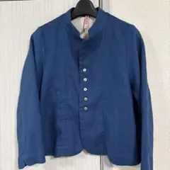 美品　パラスパレス 藍染 リネン ジャケット　サイズ2 クリーニング済