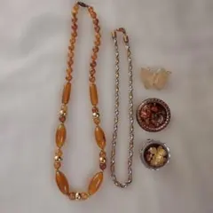 昭和レトロ、アクセサリー、まとめ売り、ネックレス、ブローチ、ペンダントトップ