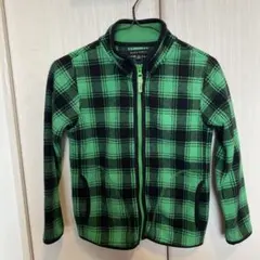 MICRO FLEECE フリースジャケット 130cm グリーン/ブラック
