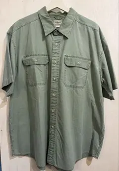 90's-00's L.L.Bean 半袖シャツ コットン グリーン XLのサムネイル