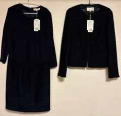 新品未使用タグ付き 自由区 FORMAL ワンピース スーツ 紺 42サイズ