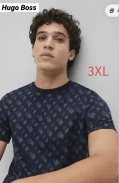 Hugo Boss ボス　ジャカードモノグラム ピュアコットンTシャツ
