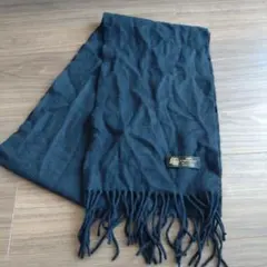 Cashmere カシミヤ100% ブラックマフラー