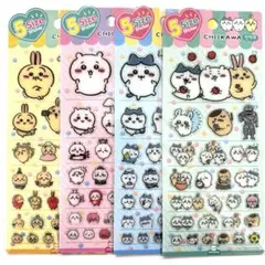 【韓国限定】ちいかわ 5サイズステッカー ぷっくりシール 4種セット