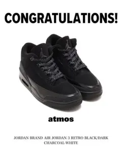 NIKE AIRJORDAN3 BLACKCAT 28.5 新品未使用