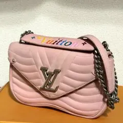 louis vuitton ニューウェーブ チェーン ショルダーバッグ lvロゴ