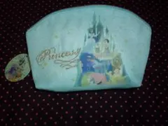 値下げ　ディズニープリンセス　刺繍入りポーチ　新品タグ付き
