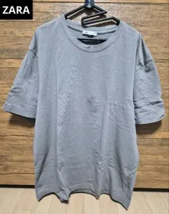 ZARA メンズ クルーネック Tシャツ グレー XLサイズのサムネイル