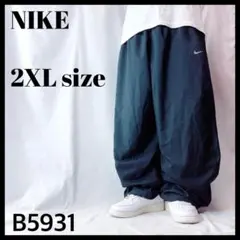 ナイキ トラックパンツ イージーパンツ 極太 バギー ドローコード 黒 2XL