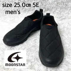 【未使用級】MOON STAR メンズスニーカー スリッポン ブラック 25cm