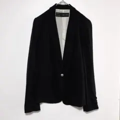 ザラベーシック　ブラック テーラードジャケット L スウェット生地