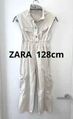 ZARA ライトベージュ　半袖オールインワン size8