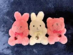 うさぎ くま ぬいぐるみ マスコット 3点セット