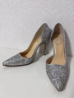 新品 R&E シルバー グリッター スパンコール ヒール パンプス 22cmのサムネイル