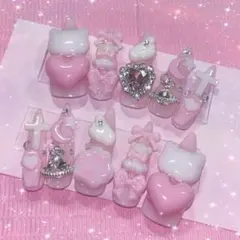 ネイルチップ　現品ネイル　量産型ネイル　地雷ネイル　平成女児ネイル