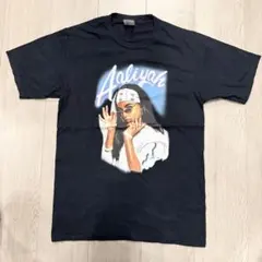 Aaliyah アリーヤ　アーティスト　プリント　Tシャツ 人物　黒