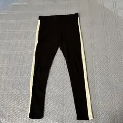 H&M　DIVIDED　レギンス　M　黒　白ラインのサムネイル