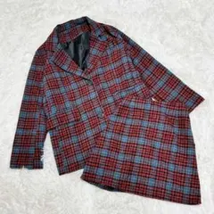 【sibra】チェック柄ジャケットとスカートのセットアップ M