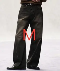 VINTAGE WASHED CURVED DENIM ヴィンテージブラック