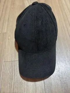 ブラック コーデュロイ キャップ
