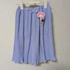 更に値下げ　新品　タグつき　薄紫色 プリーツスカート リボン付き　130サイズ