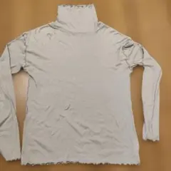 SHIPSグレー ハイネック トップス 綿100%