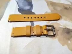 時計ベルト19mm姫路レザー　～ゴールデンイエロー～GY１９S