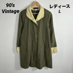 90's vintage APROPOS バイカラー ロングコート 希少のサムネイル