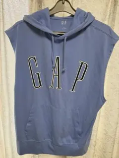 GAP ノースリーブ フーディー 青