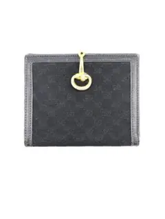 美品✨GUCCI ホースビット柄　レザー　Wホック　ブラック　メンズ　長財布 Gucci メンズホースビットレザー長財布ケース (アクセサリ,Wallets and